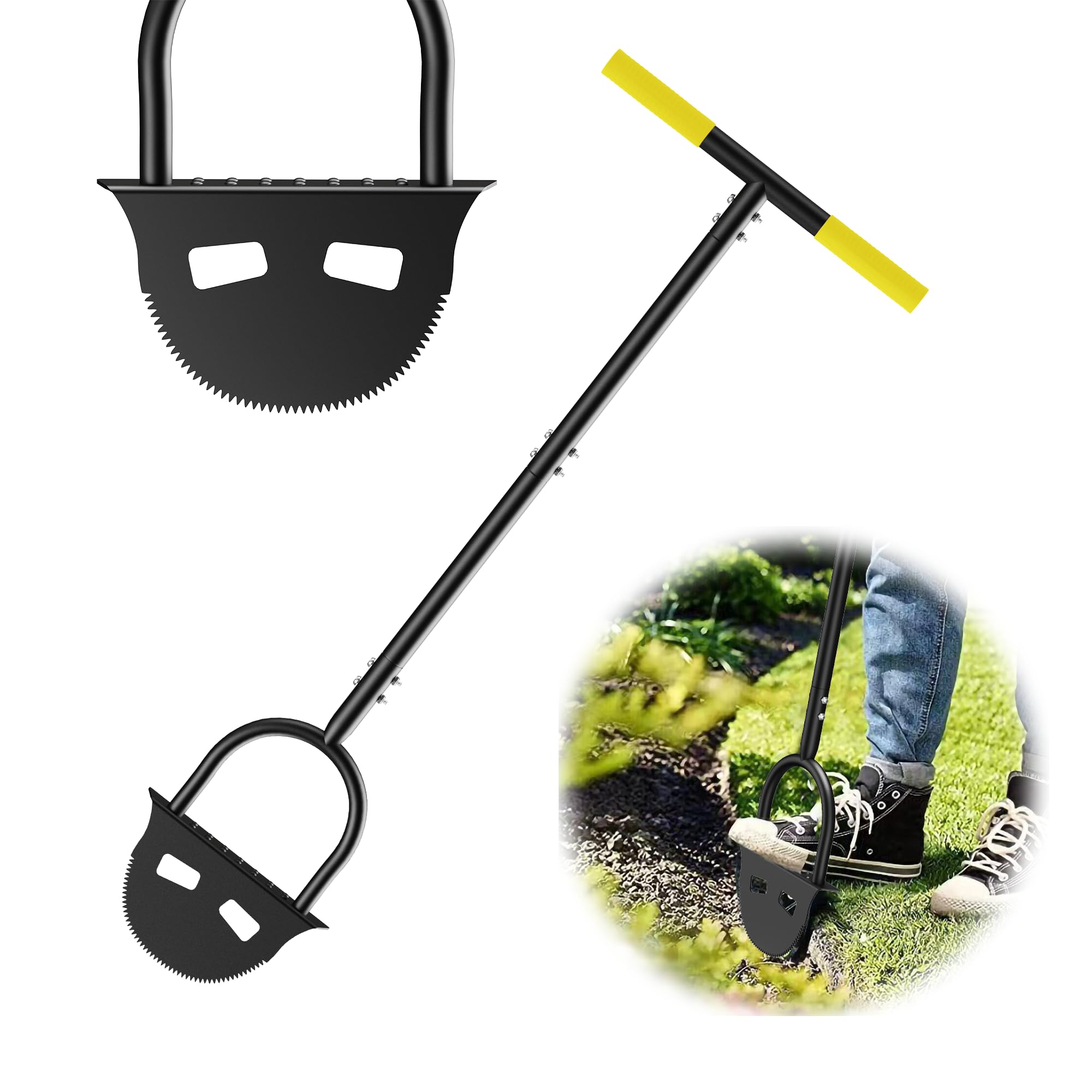 41.7" Manual Edging Chopper for Garden, Lawn, Driveway & Pavement Edging
| Durable Steel Shaft Manual Edging Chopper fo